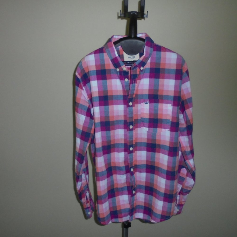 Hollister Epic Flex Stretch Shirt Size Large